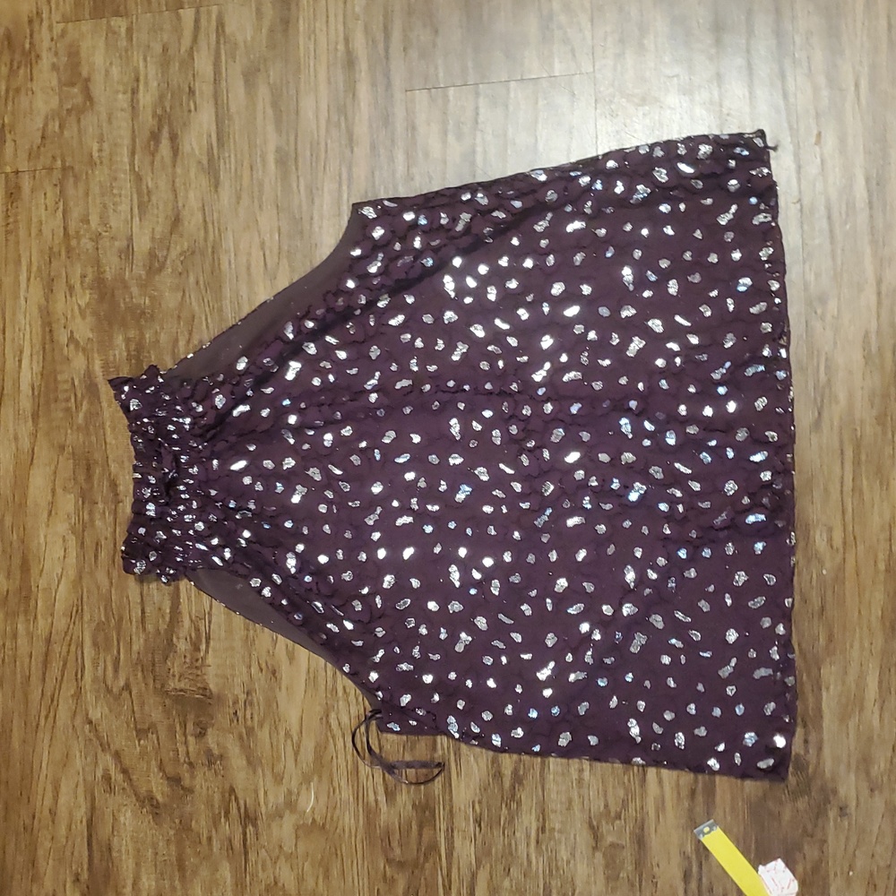 Metallic animal print halter top Sz 12